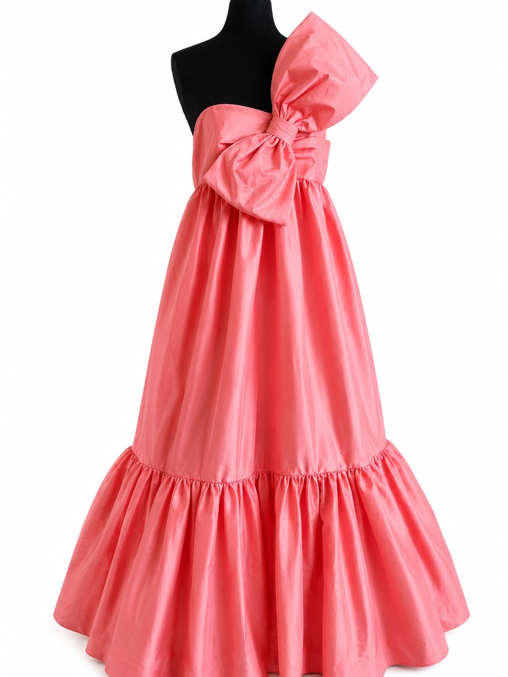 Anthropologie ATSU One Shoulder Bow Maxi Dress Pink 2X NWT